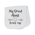 thumbnail image 1 of Inktastic My Great Aunt Loves Me Heart Baby Burp Cloth, 1 of 3
