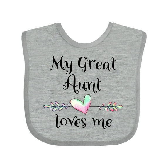 Inktastic My Great Aunt Loves Me Heart Boys or Girls Baby Bib
