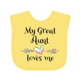 thumbnail image 1 of Inktastic My Great Aunt Loves Me Heart Boys or Girls Baby Bib, 1 of 4