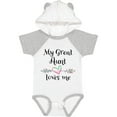 thumbnail image 1 of Inktastic My Great Aunt Loves Me Heart Boys or Girls Baby Bodysuit, 1 of 5