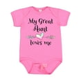thumbnail image 1 of Inktastic My Great Aunt Loves Me Heart Boys or Girls Baby Bodysuit, 1 of 5