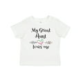 thumbnail image 1 of Inktastic My Great Aunt Loves Me Heart Boys or Girls Baby T-Shirt, 1 of 5