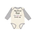 thumbnail image 1 of Inktastic My Great Aunt Loves Me Heart Boys or Girls Long Sleeve Baby Bodysuit, 1 of 5