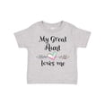 thumbnail image 1 of Inktastic My Great Aunt Loves Me Heart Boys or Girls Toddler T-Shirt, 1 of 5