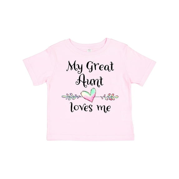 Inktastic My Great Aunt Loves Me Heart Boys or Girls Toddler T-Shirt