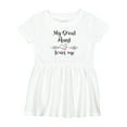 thumbnail image 1 of Inktastic My Great Aunt Loves Me Heart Girls Baby Dress, 1 of 5