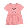 thumbnail image 1 of Inktastic My Great Aunt Loves Me Heart Girls Baby Dress, 1 of 5