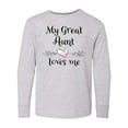 thumbnail image 1 of Inktastic My Great Aunt Loves Me- Heart Long Sleeve Youth T-Shirt, 1 of 5