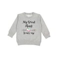thumbnail image 1 of Inktastic My Great Aunt Loves Me Heart Toddler Sweatshirt, 1 of 4