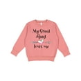 thumbnail image 1 of Inktastic My Great Aunt Loves Me Heart Toddler Sweatshirt, 1 of 4