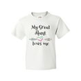 thumbnail image 1 of Inktastic My Great Aunt Loves Me- Heart Youth T-Shirt, 1 of 5