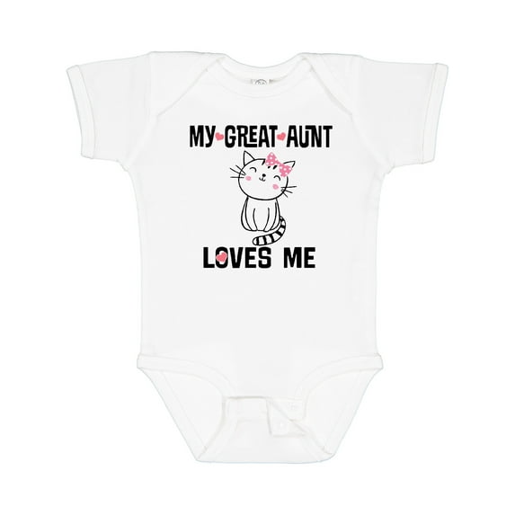 Inktastic My Great Aunt Loves Me Kitty Cat Girls Baby Bodysuit