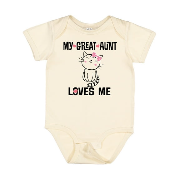 Inktastic My Great Aunt Loves Me Kitty Cat Girls Baby Bodysuit