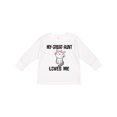 thumbnail image 1 of Inktastic My Great Aunt Loves Me Kitty Cat Girls Long Sleeve Toddler T-Shirt, 1 of 5