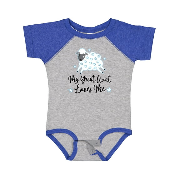 Inktastic My Great Aunt Loves Me Lamb Boys or Girls Baby Bodysuit