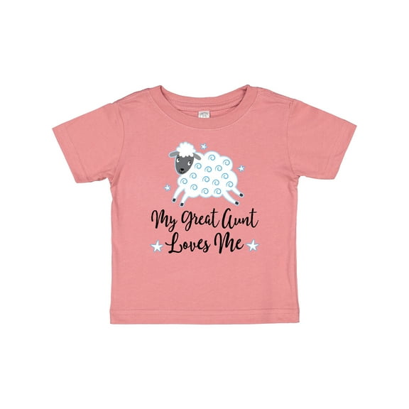 Inktastic My Great Aunt Loves Me Lamb Boys or Girls Baby T-Shirt