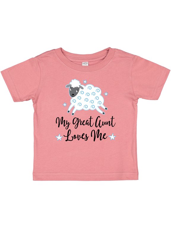 My Great Aunt Loves Me Lamb Boys or Girls Baby T-Shirt