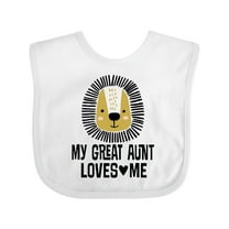 Inktastic My Great Aunt Loves Me Nephew Lion Boys Baby Bib
