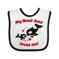 thumbnail image 1 of Inktastic My Great Aunt Loves Me Orca Family Boys or Girls Baby Bib, 1 of 4