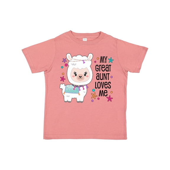 Inktastic My Great Aunt Loves Me- cute and happy llama Boys or Girls Toddler T-Shirt