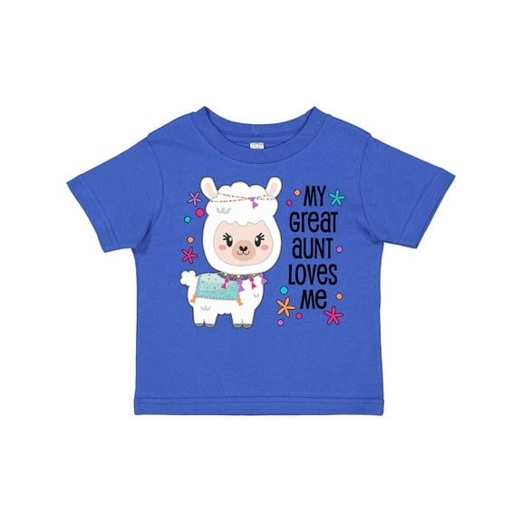 Inktastic My Great Aunt Loves Me- cute and happy llama Boys or Girls Toddler T-Shirt