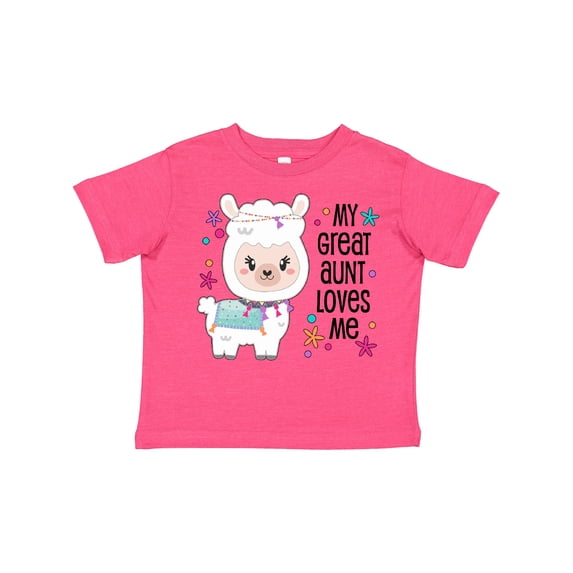 Inktastic My Great Aunt Loves Me- cute and happy llama Boys or Girls Toddler T-Shirt
