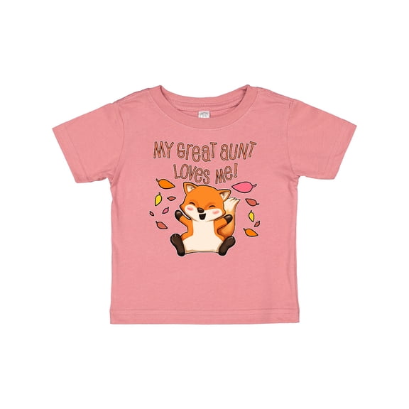 Inktastic My Great Aunt Loves Me- cute baby fox Boys or Girls Baby T-Shirt