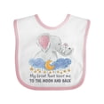 thumbnail image 1 of Inktastic My Great Aunt Loves Me to the Moon and Back Boys or Girls Baby Bib, 1 of 4