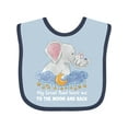 thumbnail image 1 of Inktastic My Great Aunt Loves Me to the Moon and Back Elephant Family Boys or Girls Baby Bib, 1 of 4