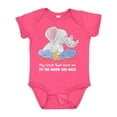 thumbnail image 1 of Inktastic My Great Aunt Loves Me to the Moon and Back Elephant Family Boys or Girls Baby Bodysuit, 1 of 5