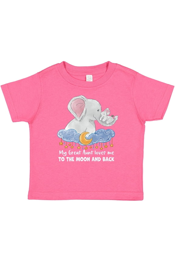 My Great Aunt Loves Me to the Moon and Back Elephant Family Boys or Girls Baby T-Shirt