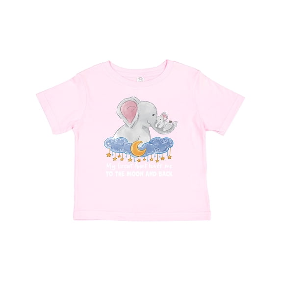 Inktastic My Great Aunt Loves Me to the Moon and Back Elephant Family Boys or Girls Baby T-Shirt