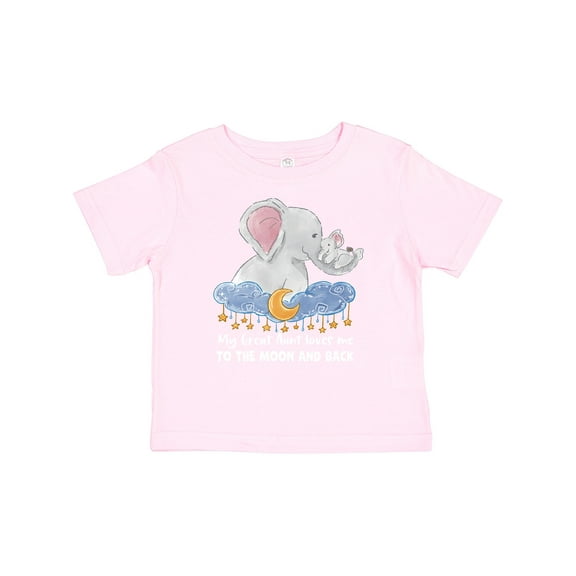 Inktastic My Great Aunt Loves Me to the Moon and Back Elephant Family Boys or Girls Baby T-Shirt
