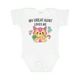 thumbnail image 1 of Inktastic My Great Aunt Loves Me with Cute Kitten and Flowers Boys or Girls Baby Bodysuit, 1 of 5