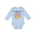 thumbnail image 1 of Inktastic My Great Aunt Loves Me with Cute Kitten and Flowers Boys or Girls Long Sleeve Baby Bodysuit, 1 of 5