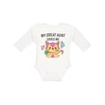 thumbnail image 1 of Inktastic My Great Aunt Loves Me with Cute Kitten and Flowers Boys or Girls Long Sleeve Baby Bodysuit, 1 of 5