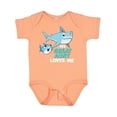 thumbnail image 1 of Inktastic My Great Aunt Loves Me with Cute Sharks Boys or Girls Baby Bodysuit, 1 of 5