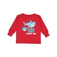 thumbnail image 1 of Inktastic My Great Aunt Loves Me with Cute Sharks Boys or Girls Long Sleeve Toddler T-Shirt, 1 of 5