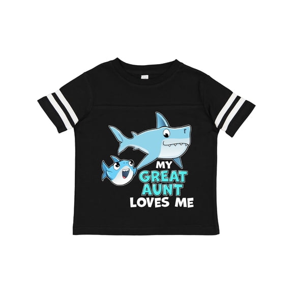Inktastic My Great Aunt Loves Me with Cute Sharks Boys or Girls Toddler T-Shirt