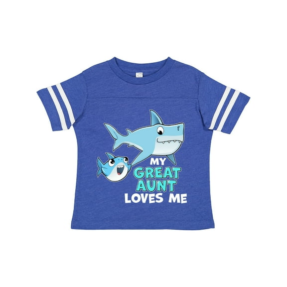 Inktastic My Great Aunt Loves Me with Cute Sharks Boys or Girls Toddler T-Shirt
