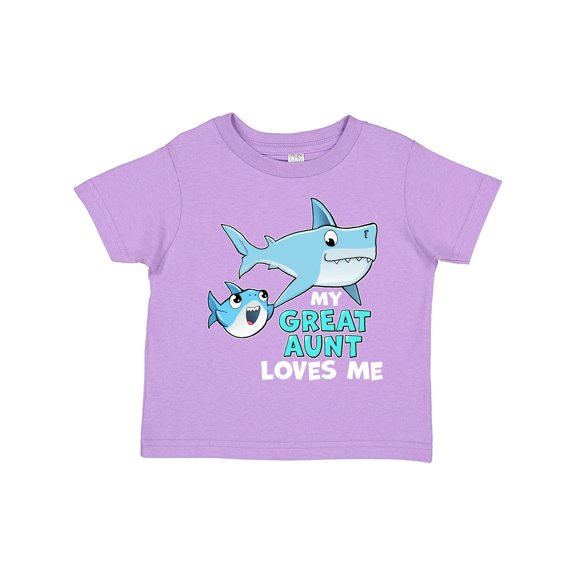 Inktastic My Great Aunt Loves Me with Cute Sharks Boys or Girls Toddler T-Shirt