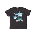 thumbnail image 1 of Inktastic My Great Aunt Loves Me with Cute Sharks Youth T-Shirt, 1 of 5