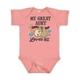 thumbnail image 1 of Inktastic My Great Aunt Loves Me with Sloth and Hearts Boys or Girls Baby Bodysuit, 1 of 5