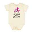 thumbnail image 1 of Inktastic My Great Aunt Loves Me with Two Flamingos Boys or Girls Baby Bodysuit, 1 of 5