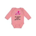 thumbnail image 1 of Inktastic My Great Aunt Loves Me with Two Flamingos Boys or Girls Long Sleeve Baby Bodysuit, 1 of 5