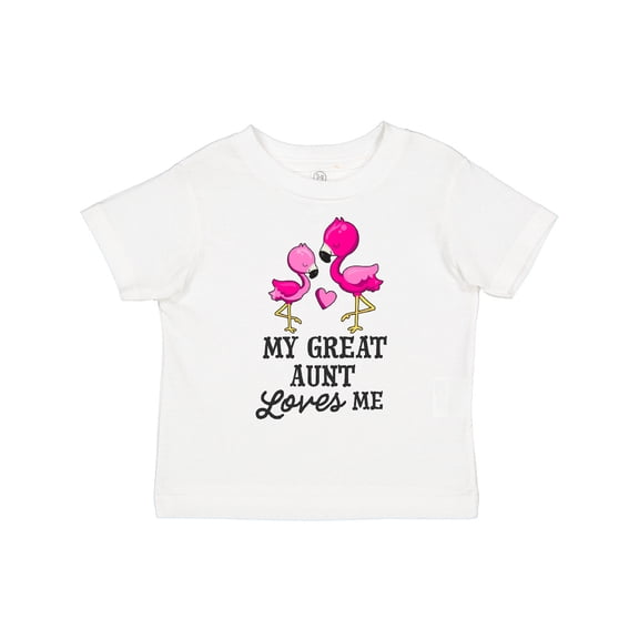 Inktastic My Great Aunt Loves Me with Two Flamingos Boys or Girls Toddler T-Shirt