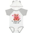thumbnail image 1 of Inktastic My Great Aunt Loves Me Bear and Hearts Boys or Girls Baby Bodysuit, 1 of 5