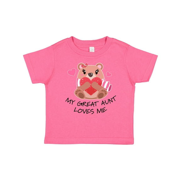 Inktastic My Great Aunt Loves me- bear and hearts Boys or Girls Baby T-Shirt