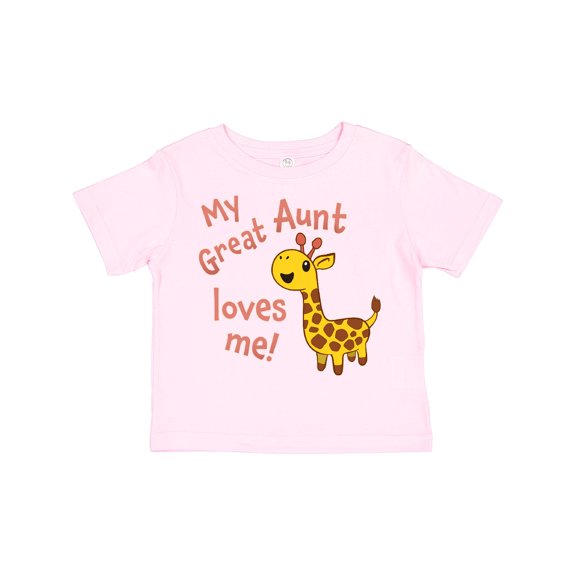 Inktastic My Great Aunt Loves me- cute giraffe Boys or Girls Toddler T-Shirt