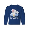 thumbnail image 1 of Inktastic My Great Aunt Loves me to the Moon and Back Elephant Family Long Sleeve Youth T-Shirt, 1 of 5